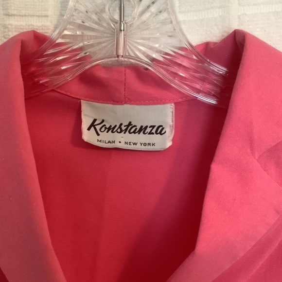 Konstanza Ladies Button Down Top Pink/ White Size S - Picture 4 of 4